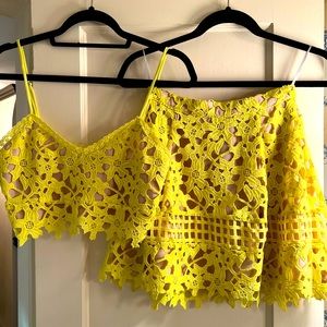 Lovers and Friends Two Piece Crop and Mini Skirt